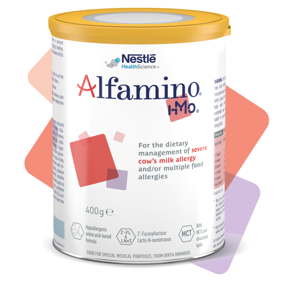 Alfamino® HMO Hypoallergenic amino acid-based formula (AAF).