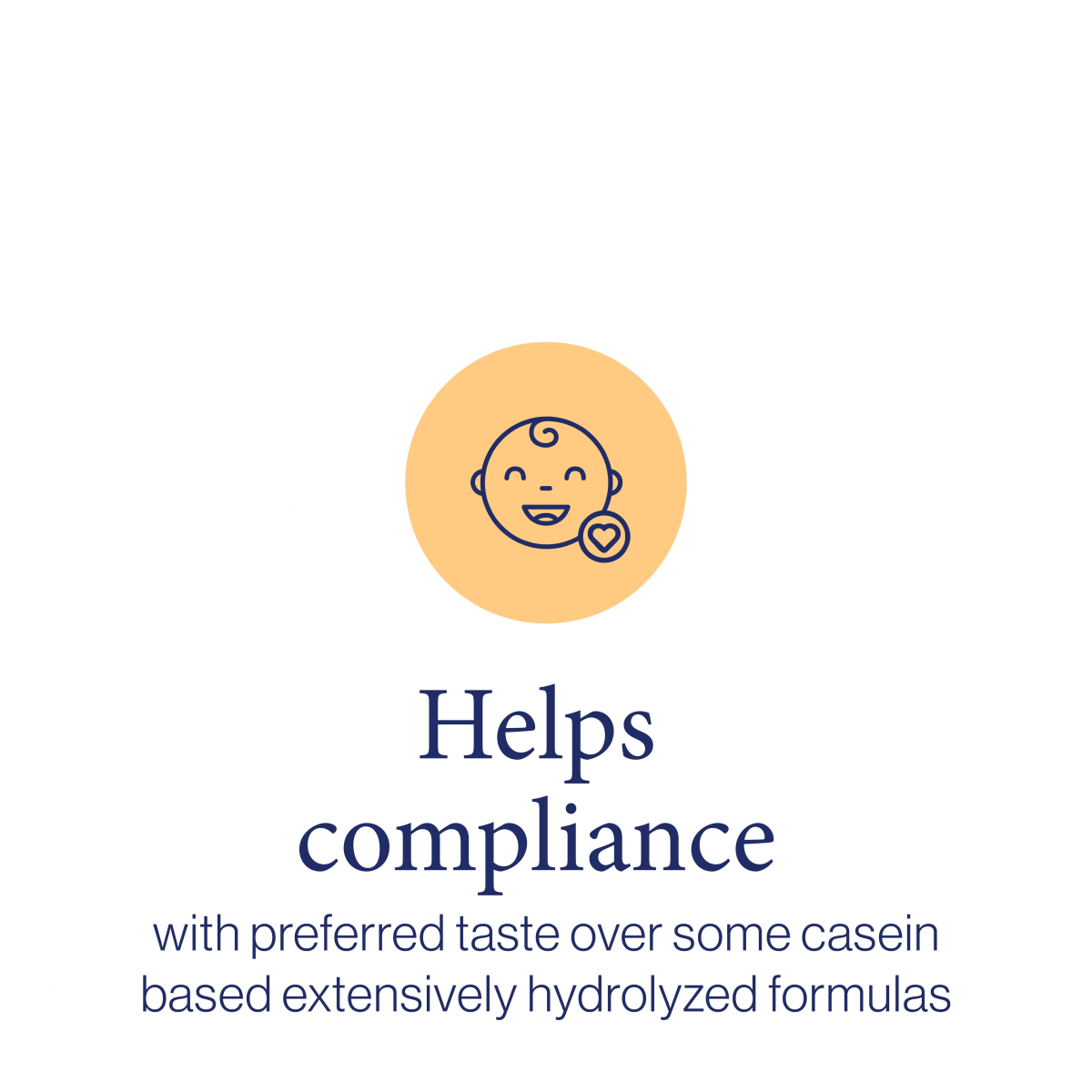 Helps compliance with preferred taste over some casein based extensively hydrolyzed formulas.