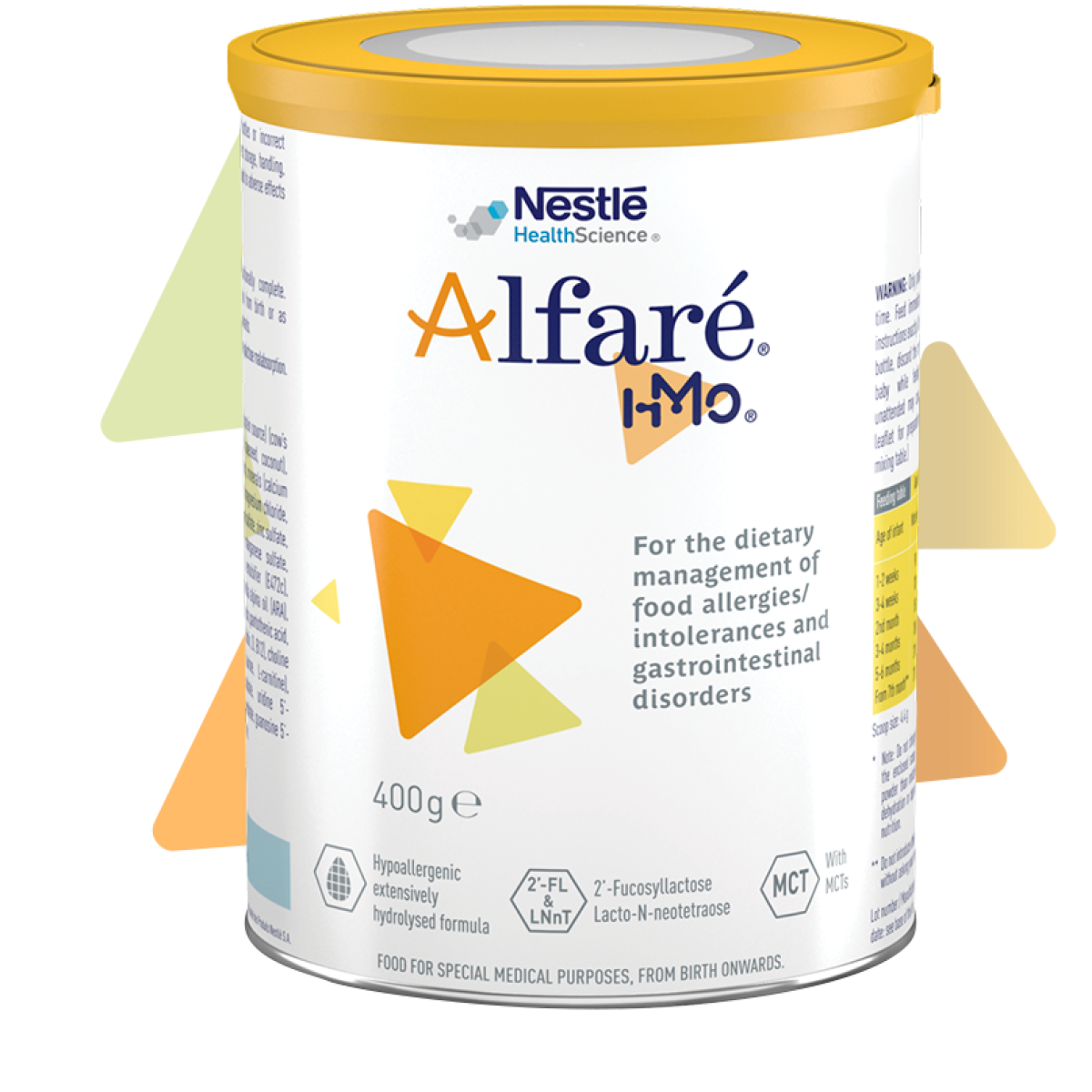 A can of Alfaré HMO formula for children with gastrointestinal disor