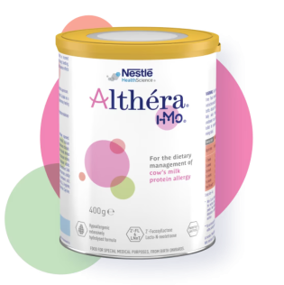A can of Althéra HMO formula for children with cow’s milk protein allergy, developed by Nestlé Health Science.